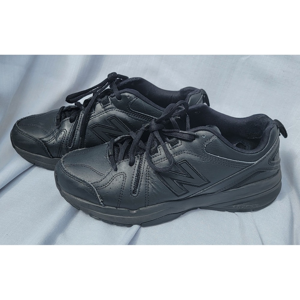 New Balance 608v5 Black Leather Training Shoes Womens 9 Mens 7.5 Slip Resistant